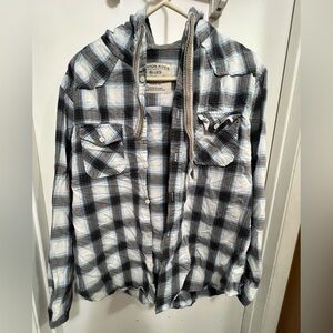 Canyon River Blues Hooded Flannel Shirt Men’s L